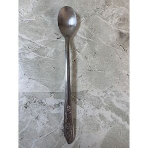 Kingsway‎ Stainless Long Handle Floral Iced Tea Spoon Coffee Spoon Set of 1